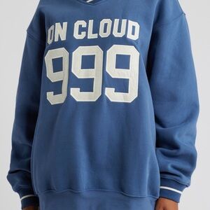 Blue 'ON CLOUD 999' Graphic Sweatshirt